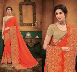 Ladies Silk Pallu Work Designer Saree embsaree-1