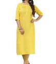 Buy Yellow Kurti Pant Set For Ladies