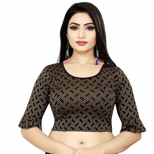 KNITTING JACQUARD LYCRA BLOUSE FABRIC by Rameshwar Textile