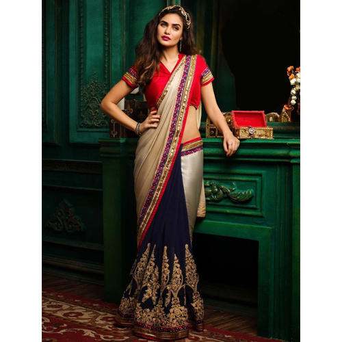 Designer Wear Satin Sarees by Ram Chand Punam Chand