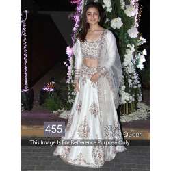 Elite Silk White Lehenga