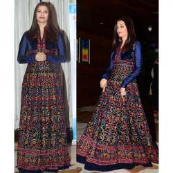 Heavy Embroidered Banglori Silk Gown