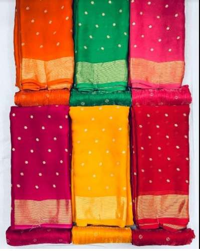 Fancy Silk Dotted Print Saree 