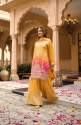 Heavy Chinnon Silk Sequence Work Palazzo Suit thumb 2