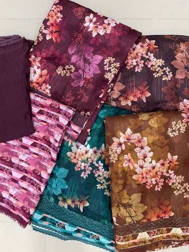 Muslin Butta Digital Print Suit Dupatta