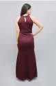    Solid Wine High Slit Maxi Dress thumb 1