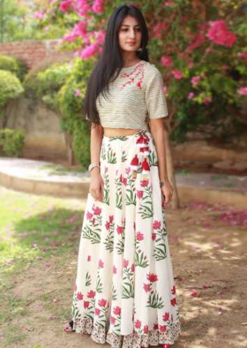 Crop Top And Skirt Sets