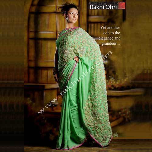 Hand Embroidered Designer Sarees by Rakhi Ohri