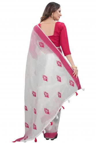 Beautiful patch work Linen Saree SBT 713