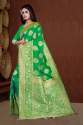 Ladies Beautiful Ketonik Silk Saree With Blouse thumb 1