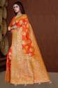 Ladies Beautiful Ketonik Silk Saree With Blouse thumb 2