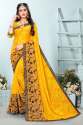 PF-296 Branded Georgette Saree with lace border  thumb 3