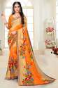 PF-296 Branded Georgette Saree with lace border  thumb 5