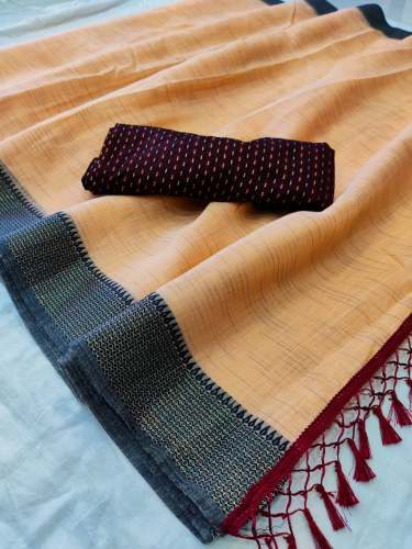   PF-341 Cotton  saree with Jaquard Blouse