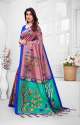 PF-379 Printed Art Silk Saree with Blouse Piece thumb 1