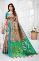 PF-379 Printed Art Silk Saree with Blouse Piece thumb 2