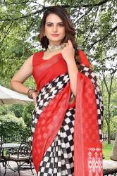 SBT Present Linen Cotton Digital Print Saree PC-27