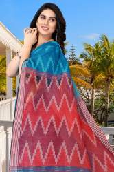 SBT Present Linen Cotton Floral Design Saree PC-29
