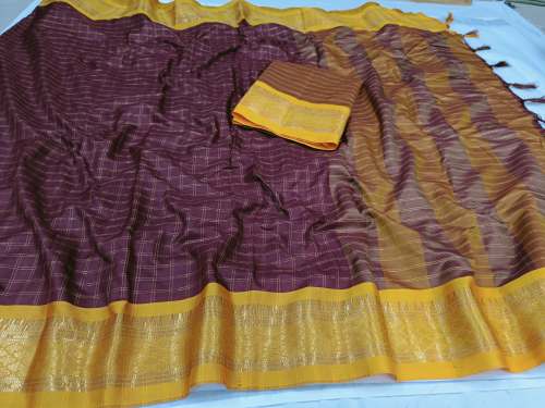 SBT Presents For Women's Aura Cotton Silk Saree