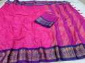 SBT Presents For Women's Aura Cotton Silk Saree thumb 4