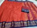 SBT Presents For Women's Aura Cotton Silk Saree thumb 5