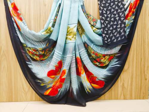 SBT Printed Georgette Saree with Blouse PF-310