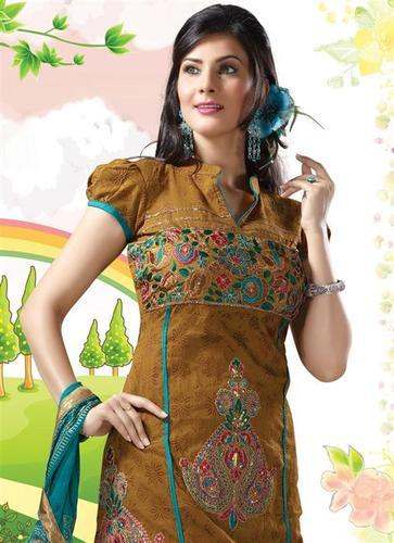 Unstitched Embroidery Salwar Suit by Dev Textiles