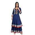 kantha-stitch-kurti-with-skirt-pair