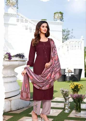 Functional Wear Rayon Kurti Pant Set  by Shirja NX