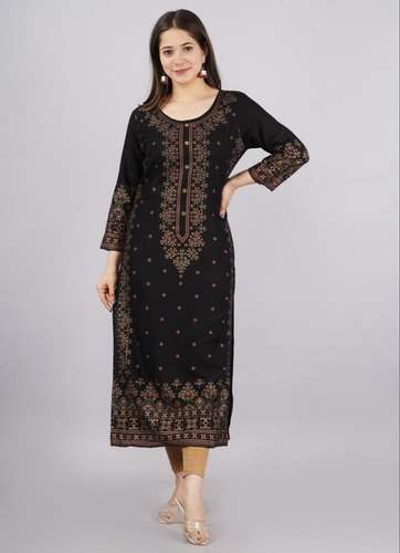 Straight Rayon Kurti for Ladies by Jalandhras Traders