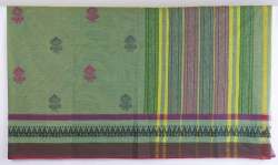 Hand Block Printed Cotton Saree For Ladies