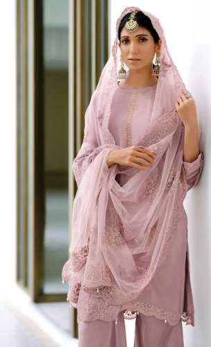 Festive Wear Organza Dress Material 
