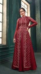 Heavy Embroidered Party Wear Long Gown 