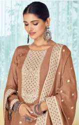 Party Wear Muslin Silk Dress Material Collection 