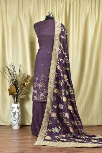 Trendy Banarasi Unstitched Dress Material 