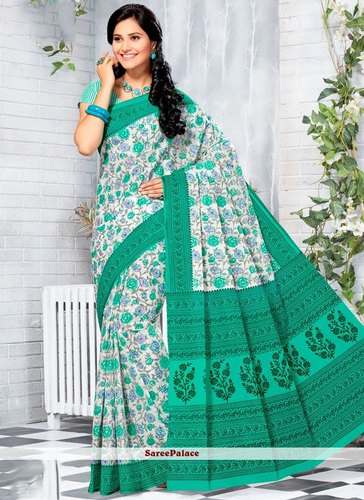 Formal Wear Printed Cotton Saree  by Shiv Shanker Bahety