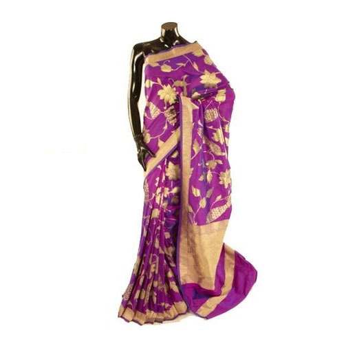 New Arrival Purple Banarasi Printed Saree