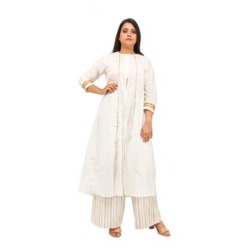 Ladies Cotton Palazzo Suit by Mittal Fabrics