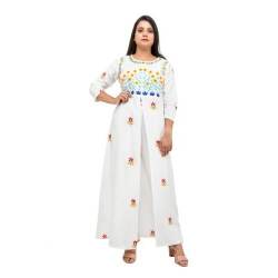 Ladies Printed Cotton Front Cut Kurti