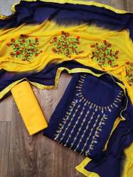 Latest Chanderi Dress Material Collection