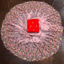 Latest Sequence Work Saree with Fancy Blouse 