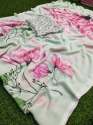 Stylish Flowery Digital Printed Saree  thumb 4