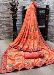 Trending Banglori Silk Embroidered Saree