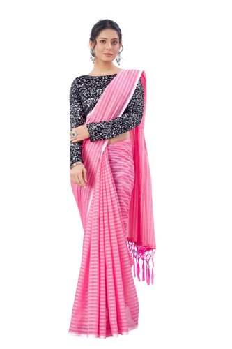 Formal Lining Designer Linen Cotton Saree  by Vastramall E Commerce