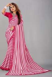 Lining Design Pink Regular Wear Saree 