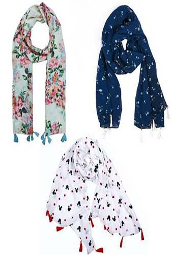 Georgette Printed Girls Scarf by JHALA IMPEX