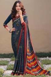 Stylish Crepe Silk Printed Saree 