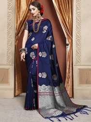 Trendy Silk Cotton Butta Designer Saree 