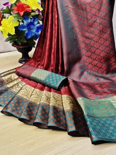 Wedding wear Jacquard Banarasi Silk Saree 