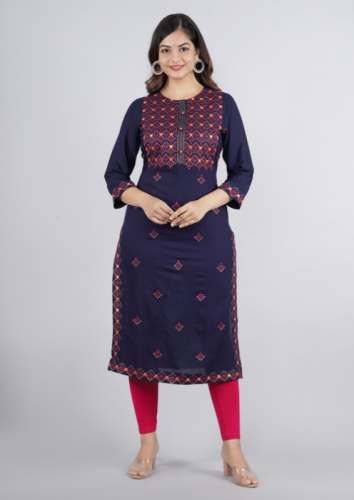 Trendy Ethnic Rayon Kurti by Nitvan by NITVAN